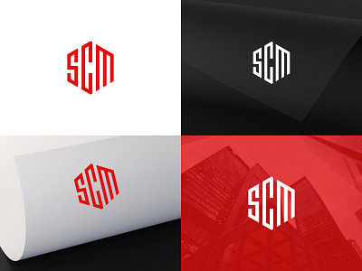SCM LETTER LOGO branding lago letter logo logos scm slogo typography