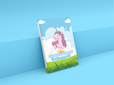 Unicorn Coloring Book for Children amazon book book cover children coloring coloring book graphic design illustration kdp kids kids book unicorn