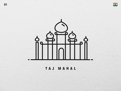 Logo 01 - Taj Mahal brand concept indentity indian logo logos mahal minimalist taj