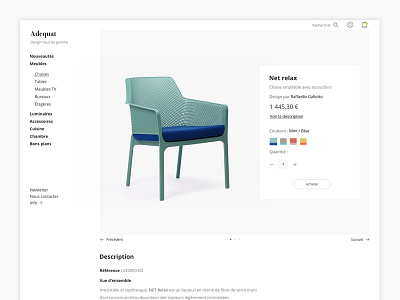 Adequat - Ecommerce ( product page ) category checkout concept design ecommerce minimal product quickview trendly uidesign uxdesign webdesign