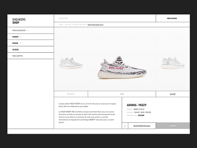 Sneakers shop - Single product concept minimal product page single product sneakers ui design