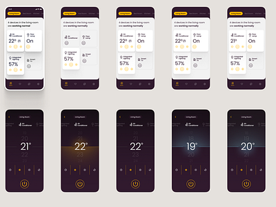 Smart Home App UI app design typography ui ux