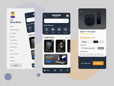 Amazon Mobile UI Design app design typography ui ux