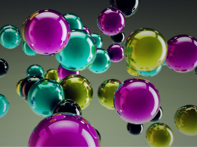 CMYK Spheres c4d cmyk photoshop spheres