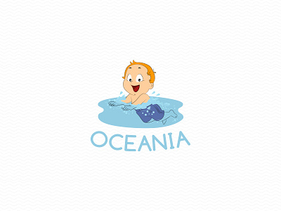 Oceania logo child design icon illustration light logo logotype texture type vector water