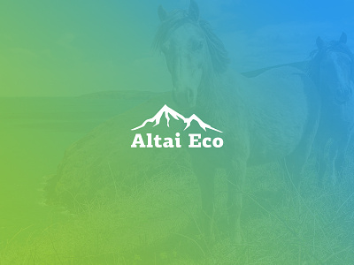 Altai Eco logo altai brand design eco green icon illustration logo logotype mountain vector нorses