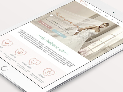 Lovely design dress flat icon minimal site ui ux web website wedding white