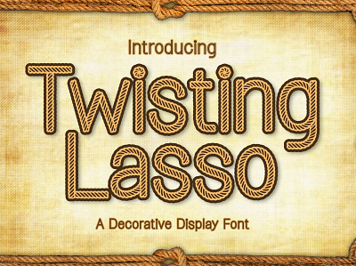 Twisting Lasso Display Font design display font font graphic design illustration logo typography ui ux