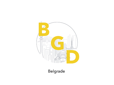 Line Icons belgrade cities dubai icons illustration line toronto yellow