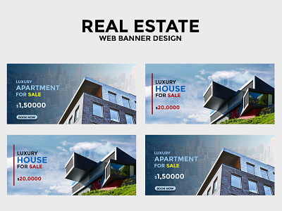 Real Estate Web Banner Design branding graphic design web banner web design