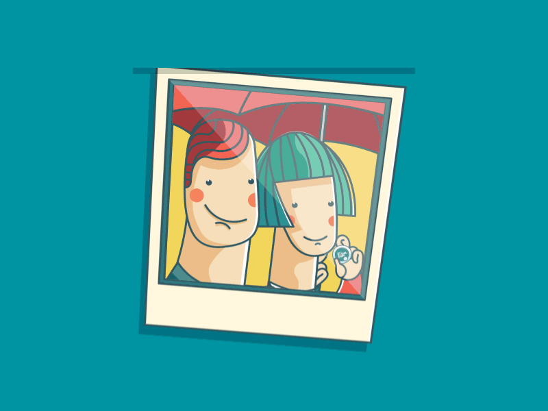 Say Cheese! {gif} ae after effects animation gif illustration loop polaroid selfie