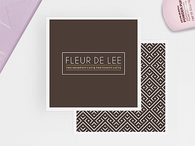 Fleurdelee businesscard coffee cut latte logo