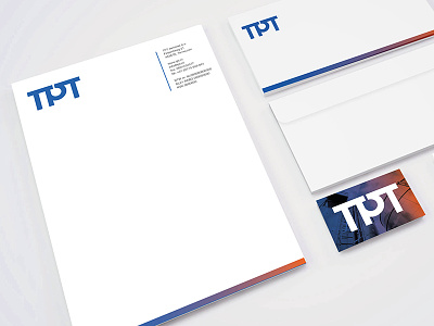TPT stationary blue chemical company logo orange stationary tpt