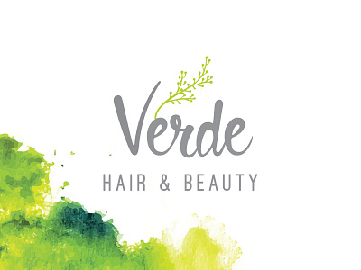 Hair and Beauty Saloon Logo beauty logo design green minimal contemporary logo hair logo design handwritten logo design logotype design script logo