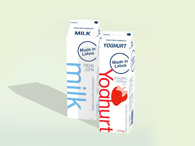 Milk Packaging Design clean minimal design contemporary design graphic design milk milk package package packaging design yogurt design