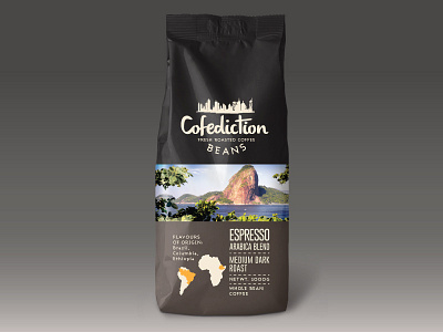 Logo and Packaging for Coffee 3d beans coffee espresso late logo logotype pacific package packaging roasted visual