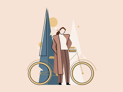 Abuela adobe illustrator bicycle bike fashion flat design flat illustration illustration woman woman illustration