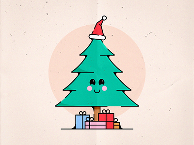 'Tis the Season adobeillustrator christmas christmastree design falala flat design flat illustration holiday illustration jolly texture tistheseason tree