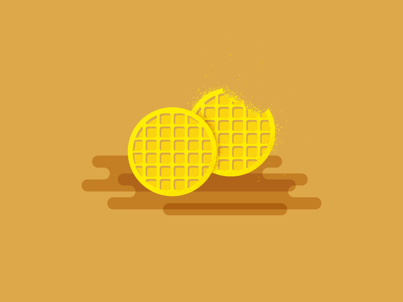 Stranger Things eleven iconography flat illustration flat design flat illustration icon food series waffle netflix stranger things