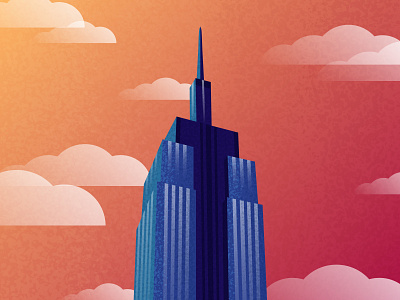 Looking Up in NYC - 3 architecture flat design illustration nyc texture vector