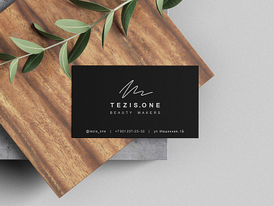 Tezis One branding businesscard fashion graphic design identique logo logotype minimalism