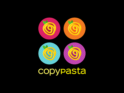 Copypasta! cafe copypasta design italian logo pasta popart