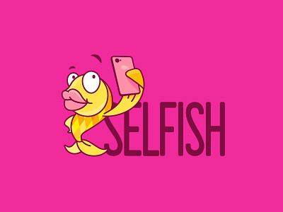 Selfish design fish logo