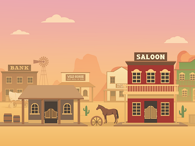 Wild West Town By Couple In The Shuttle On Dribbble