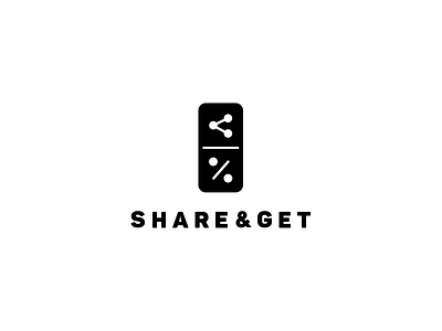 Share and Get design icon logotype minimalistic mobile app smart