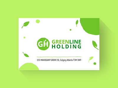 Greenline Holding branding busines card corporate design eco identitiy logo polygraphy vector