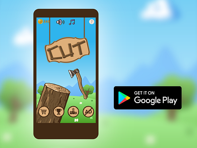 Cut mobile game art concept design game design gamedev icon illustration logo mobile app ui ux vector