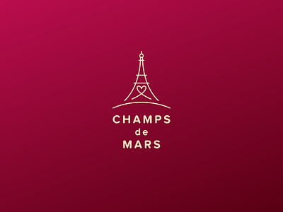 Champs de Mars art concept design french icon logo minimalistic paris vector