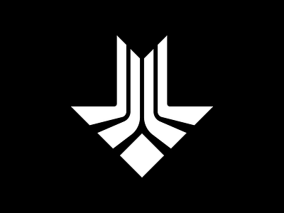 Downset arrow icon logo symbol thicklines
