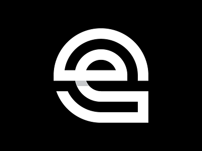 e icon logo symbol thicklines