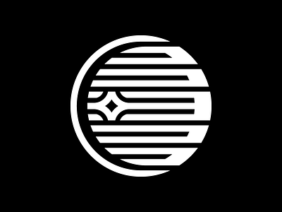 Neptune icon logo planet space symbol thicklines