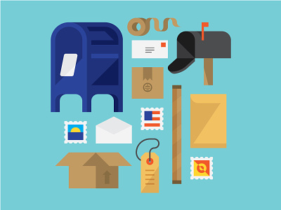 Shipping and Mailing Illustrations icons illustrations mail shipping