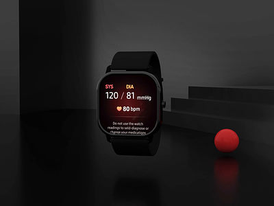 Blood Measure - Watch UI 3d after effects aftereffects android animation app branding design interface logo motion graphics smart watch ui watch