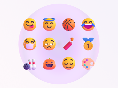 Mimicry Microsoft Icons ❤ 3d android animation app avatar branding design emoji emojis illustration interface ios logo motion graphics ui vector
