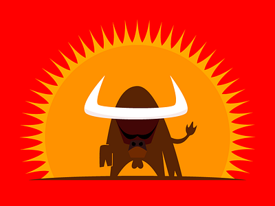 Angry Bull action anger animal bull sun