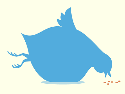 Fat Twitter bird fat funny logo twitter