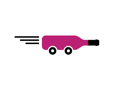 Wine Bottle Truck bottle delivery icon identity illustration logo movement truck wheels wine wine bottle