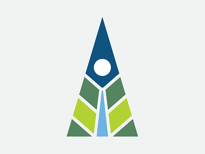 Community Foundation Logo blue community figure forest foundation green logo mountain river tree triangle