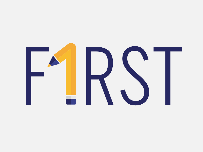 First 1 logo number one pencil