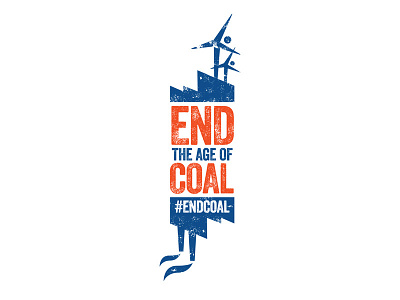 End the Age of Coal coal distressed energy environment factory greenpeace identity logo non profit people windmill