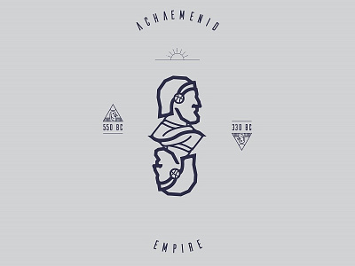 Achaemenid Empire badge cyrus empire history illustration logo logodesign