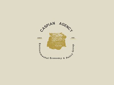 Caspian Agency badge branding caspian economy iran logo logotype