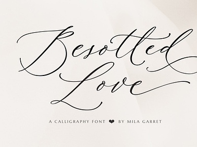 Besotted Wedding Font | Calligraphy Font svg font