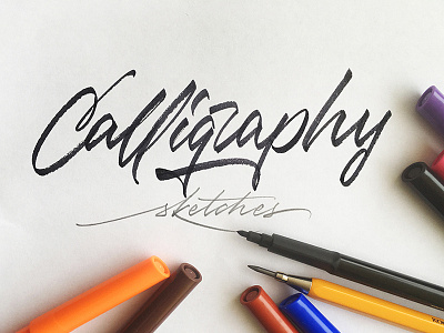 Calligraphy Sketches brush brushlettering brushscript calligraphy customtype design lettering logo logotype street type typography