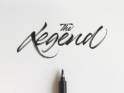 The Legend brush brushpen brushscript calligraphy lettering logo signature typography