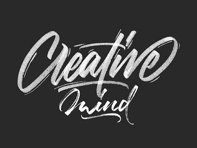 Creative Mind brush brushpen brushscript calligraphy lettering logo signature typography